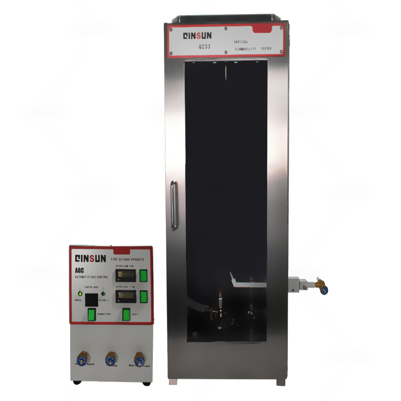 Vertical combustion tester